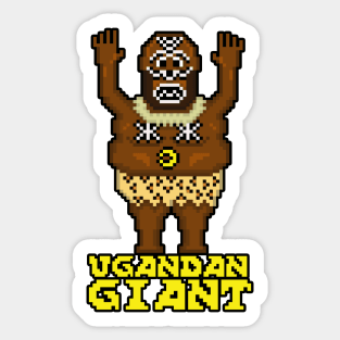 Wrassleman 8-Bit Gaming: Ugandan Giant Sticker